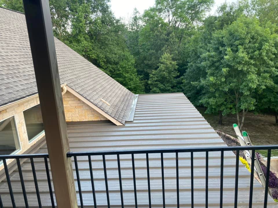 White Metal Roof Installation